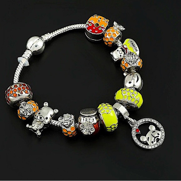 Silver Winnie The Pooh Charm Bracelet - Picture 2 of 4